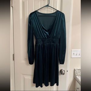 Green Velvet Dress - Brand New, Never Worn!